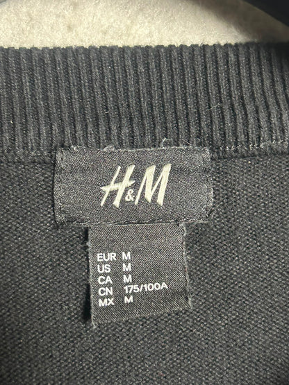 H & M Black Round Neck Full Sleeves - Medium