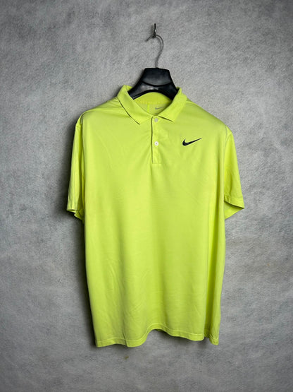 Nike Dri Fit Yellow Polo - Large