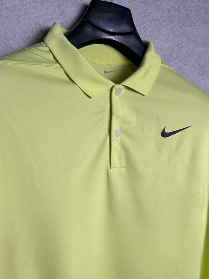 Nike Dri Fit Yellow Polo - Large