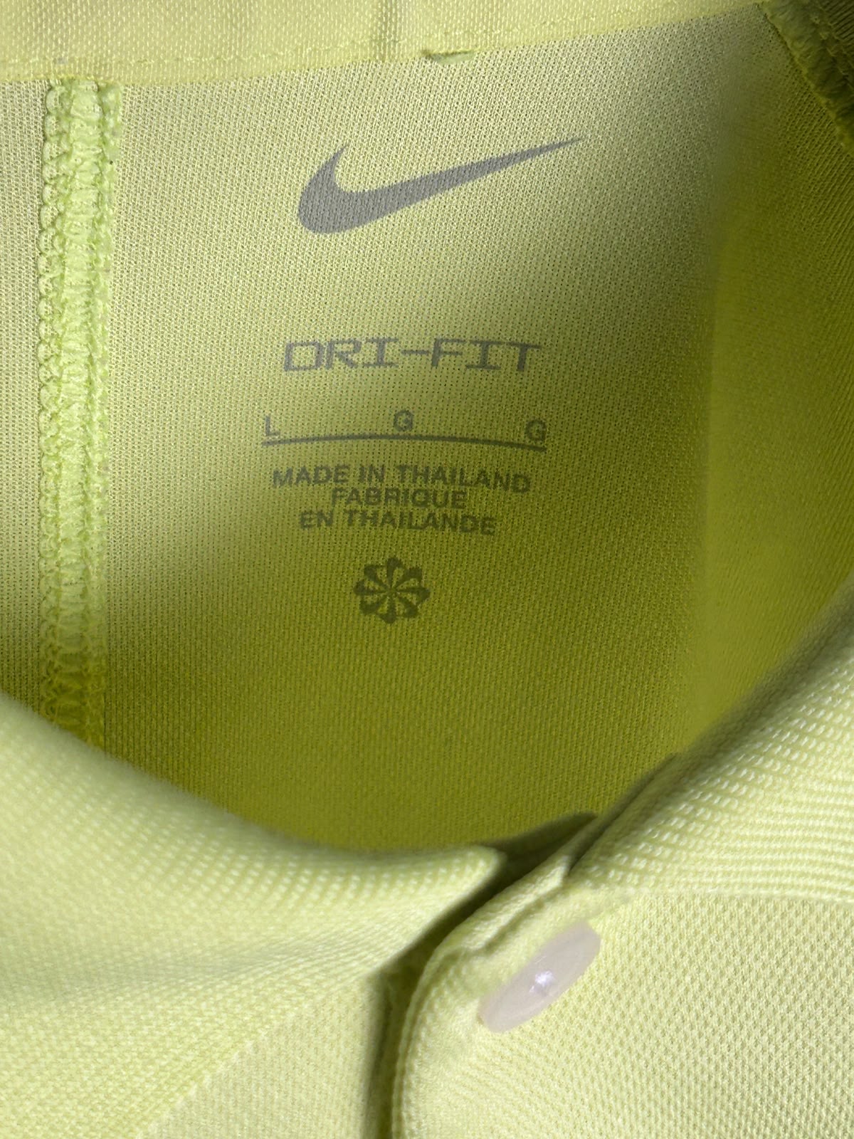 Nike Dri Fit Yellow Polo - Large