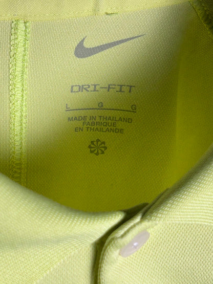 Nike Dri Fit Yellow Polo - Large