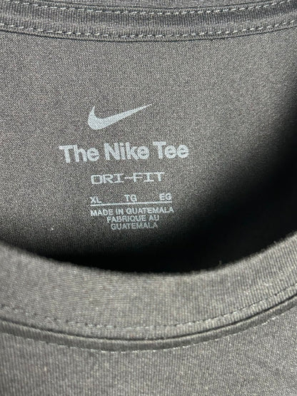 Nike Dri Fit Big Logo Black Round Neck - XL