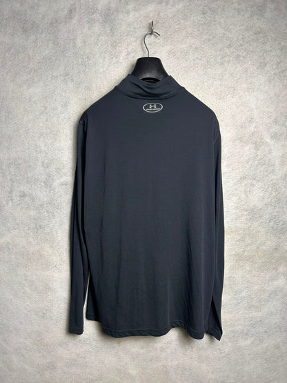 Under Armour Heat Gear Black Half Zip Full Sleeves - XL