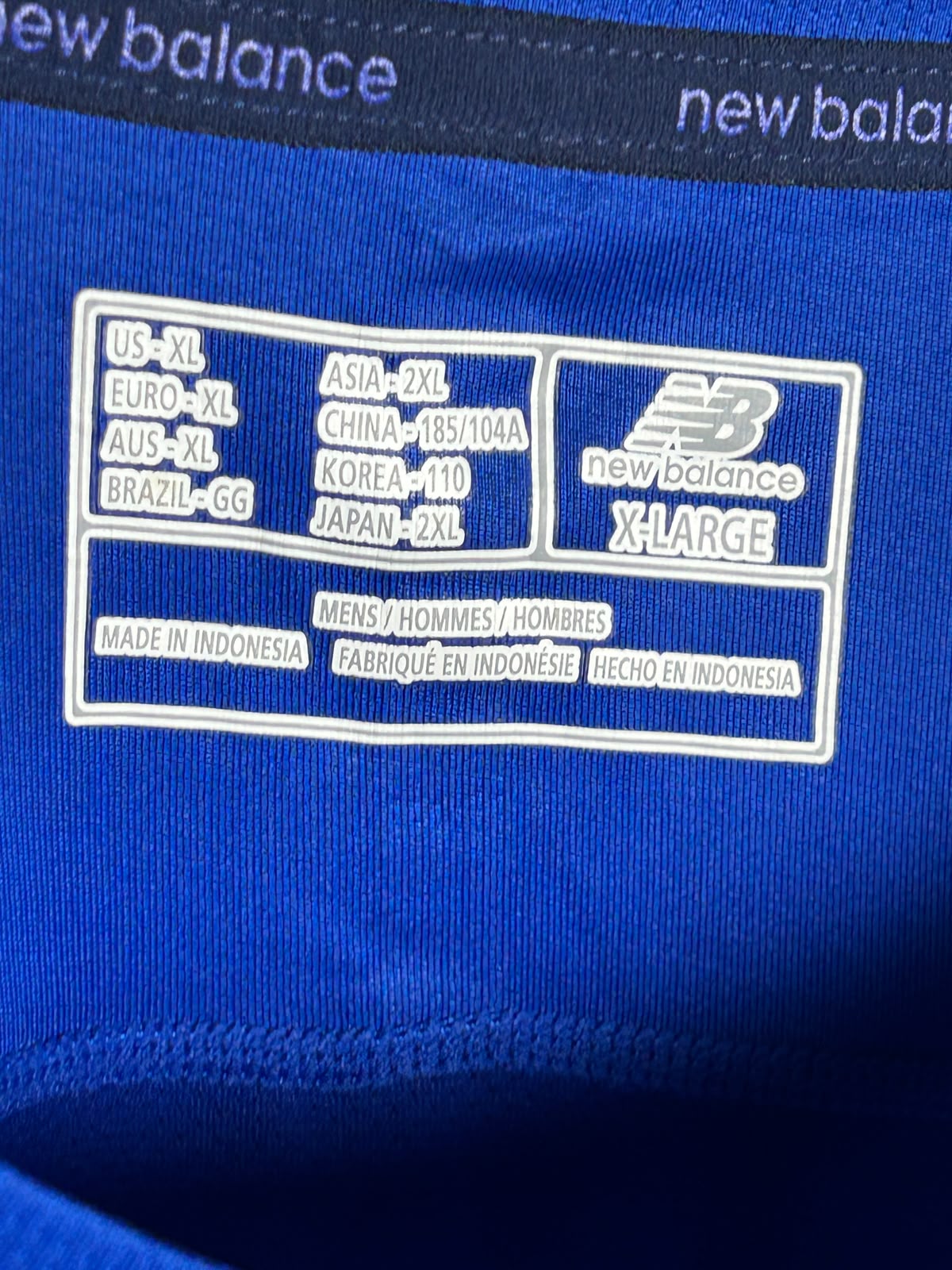 New Balance Blue Round Neck Full Sleeves - XL