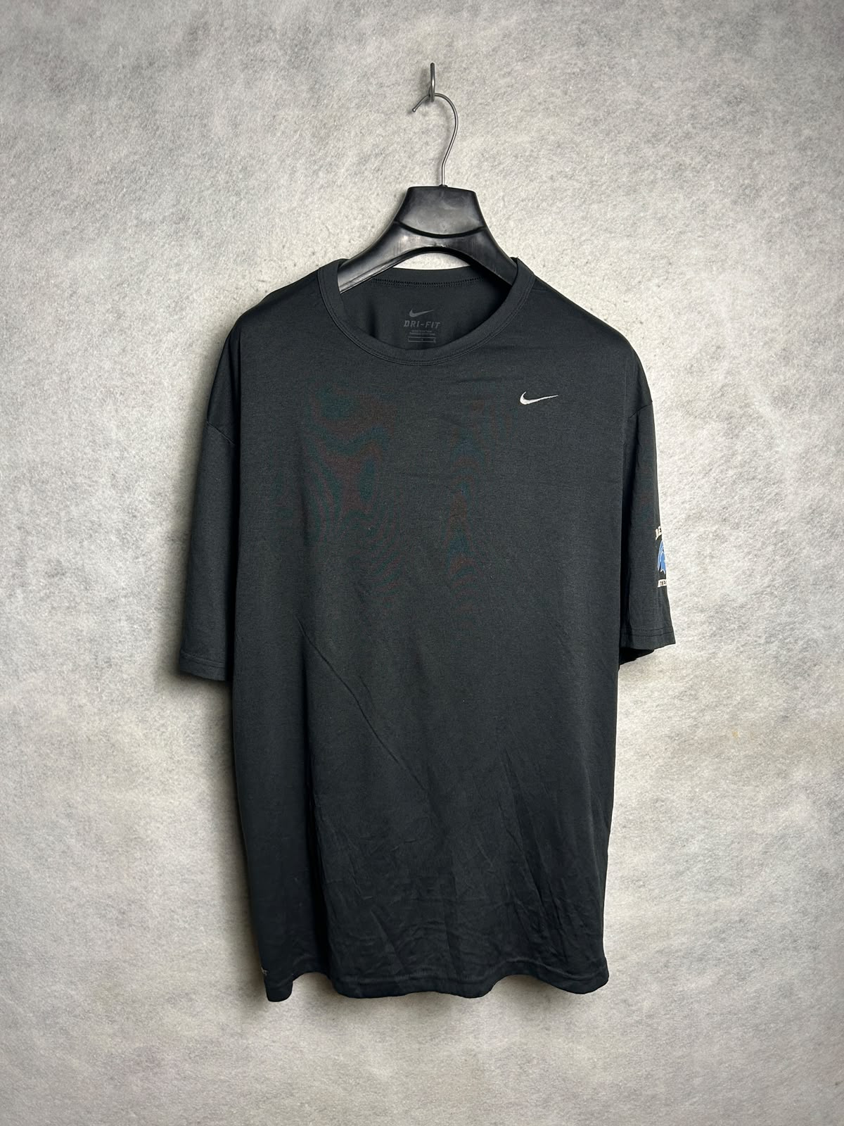 Nike Dri Fit Black Round Neck - Large