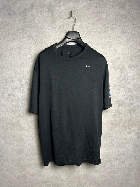Nike Dri Fit Black Round Neck - Large