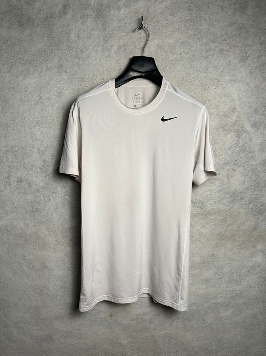 Nike Dri Fit White Round Neck - Medium