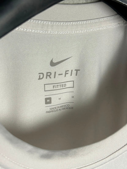 Nike Dri Fit White Round Neck - Medium