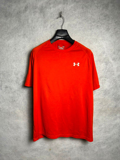 Under Armour Heat Gear Orange Round Neck - Large