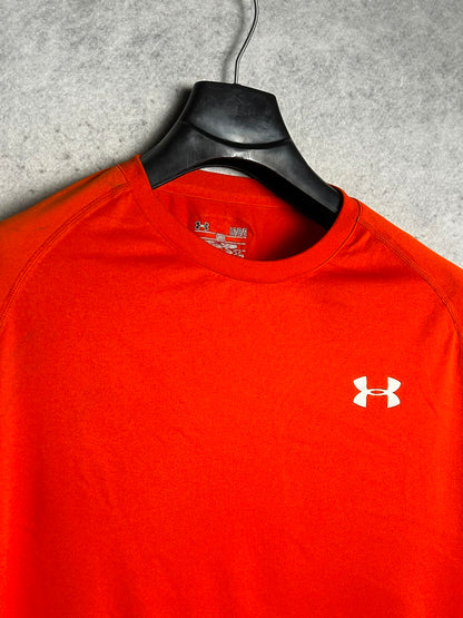 Under Armour Heat Gear Orange Round Neck - Large