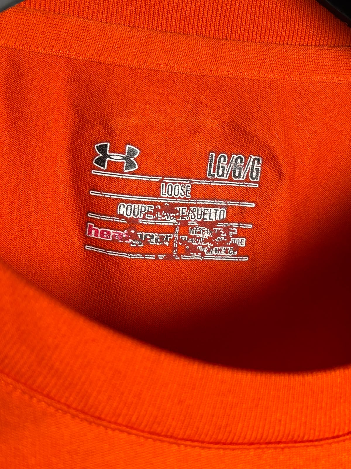 Under Armour Heat Gear Orange Round Neck - Large