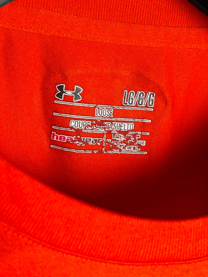 Under Armour Heat Gear Orange Round Neck - Large