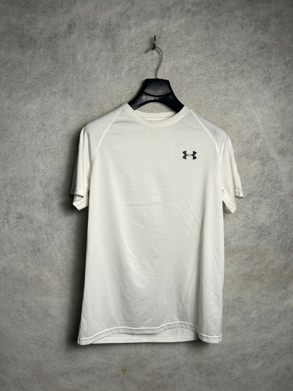 Under Armour Heat Gear White Round Neck - Small