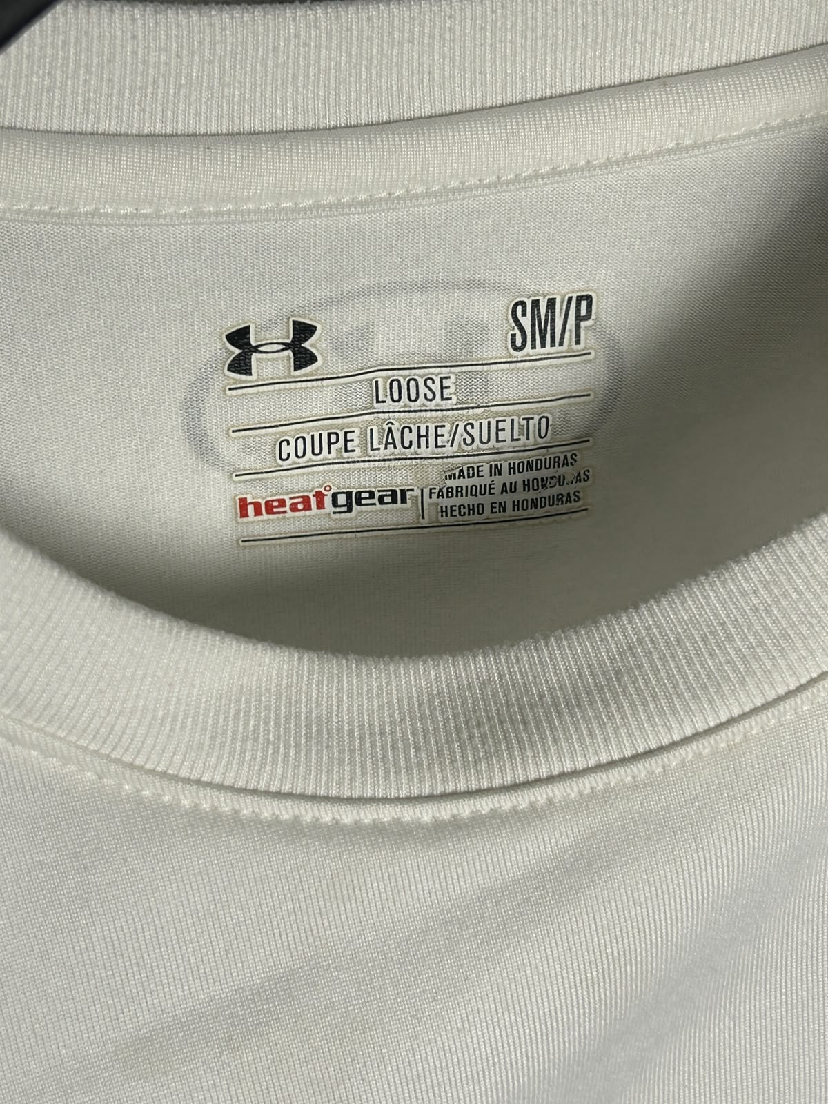 Under Armour Heat Gear White Round Neck - Small