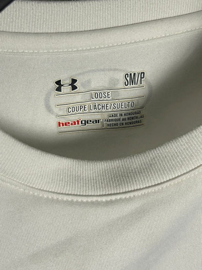 Under Armour Heat Gear White Round Neck - Small