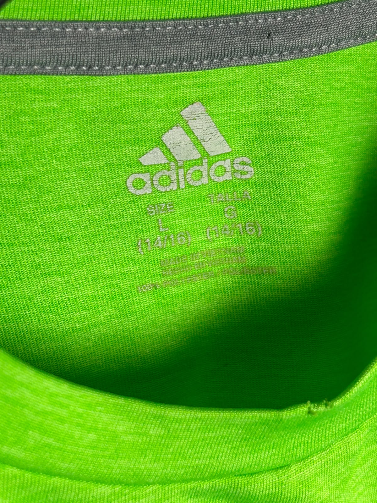 Adidas Big Logo Green Round Neck - Large