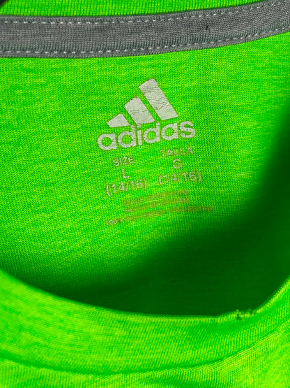 Adidas Big Logo Green Round Neck - Large