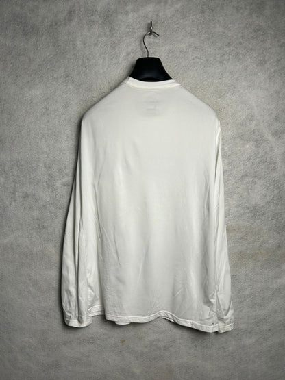 The Nike Tee Dri Fit White Full Sleeves Round Neck - XL