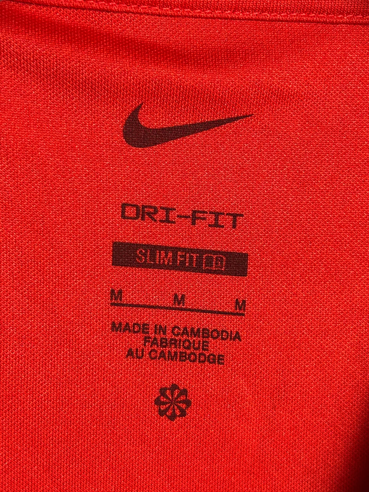Nike Dri Fit Orange Round Neck - Medium