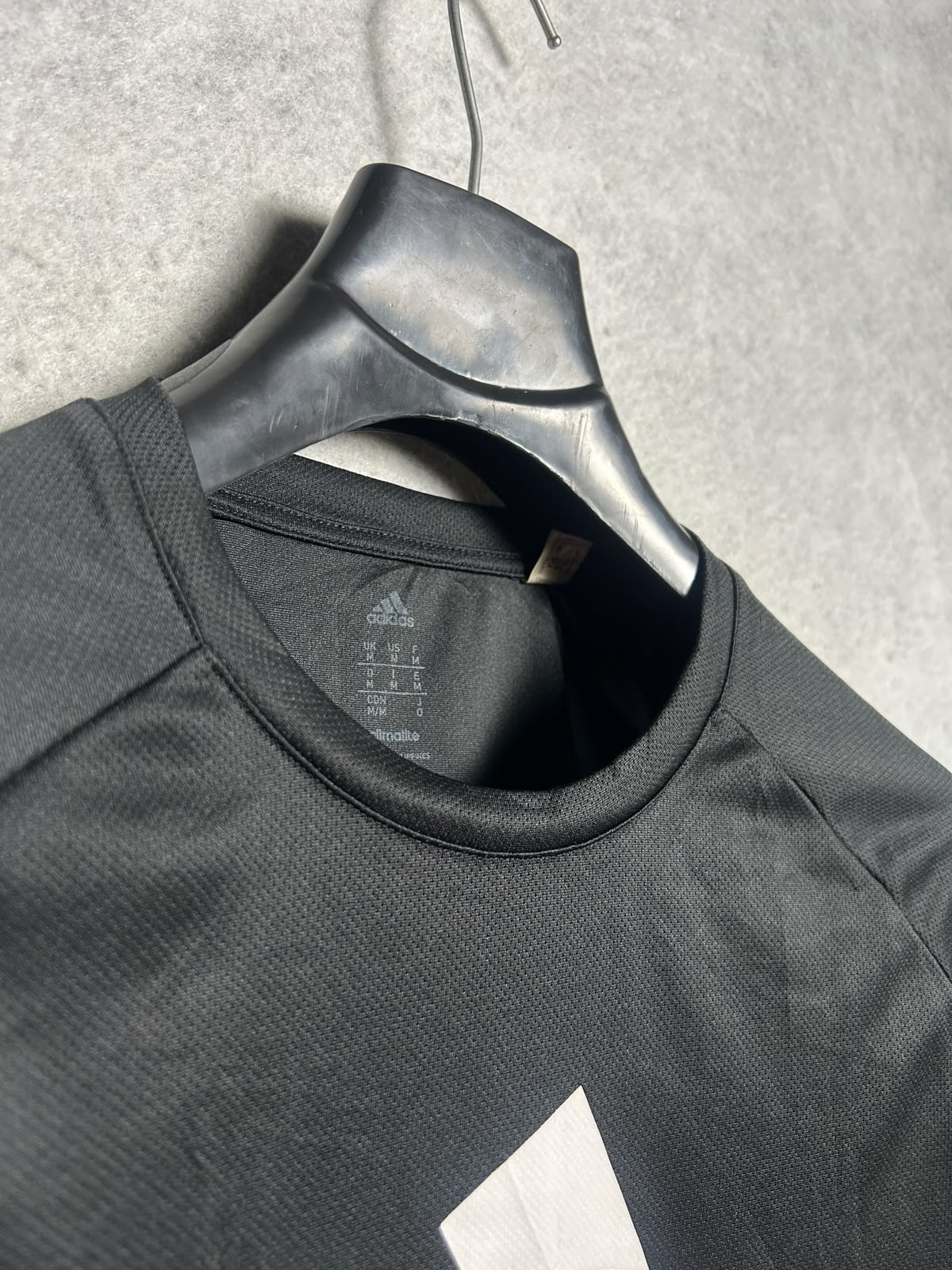 Adidas Climalite Big Logo Black Round Neck - Medium
