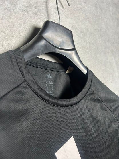 Adidas Climalite Big Logo Black Round Neck - Medium