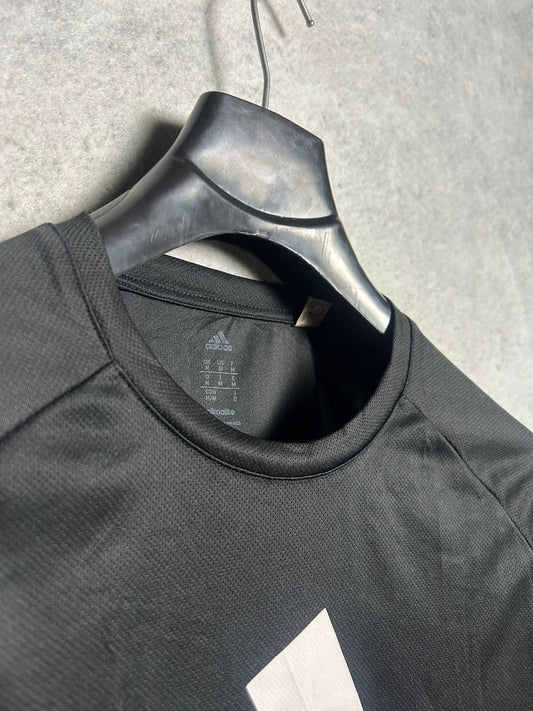Adidas Climalite Big Logo Black Round Neck - Medium
