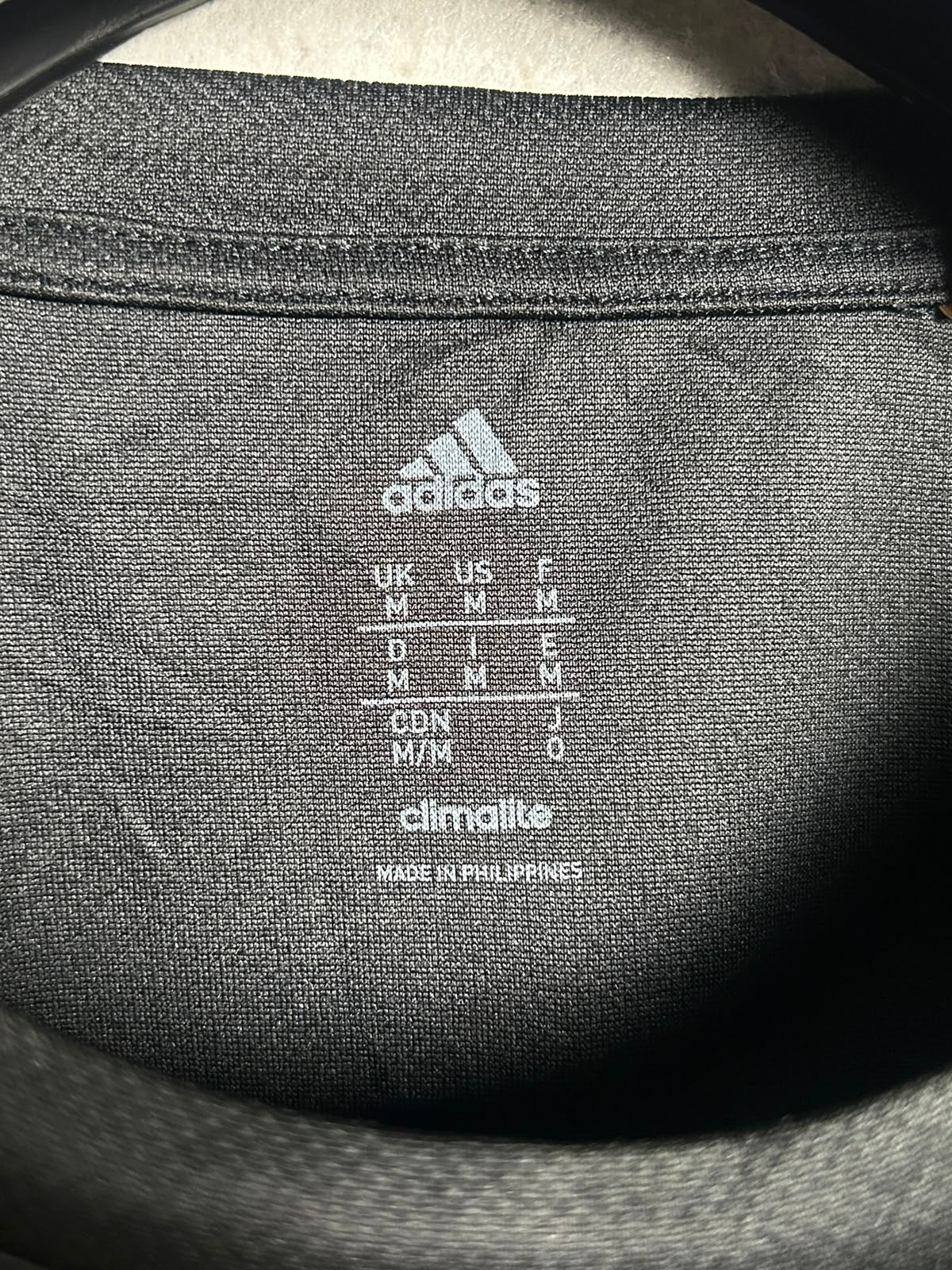Adidas Climalite Big Logo Black Round Neck - Medium