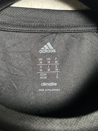 Adidas Climalite Big Logo Black Round Neck - Medium