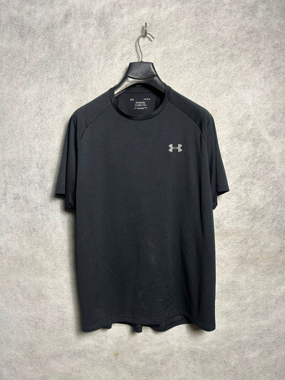 Under Armour The Tech Tee Black Round Neck - Large
