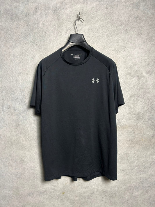 Under Armour The Tech Tee Black Round Neck - Large