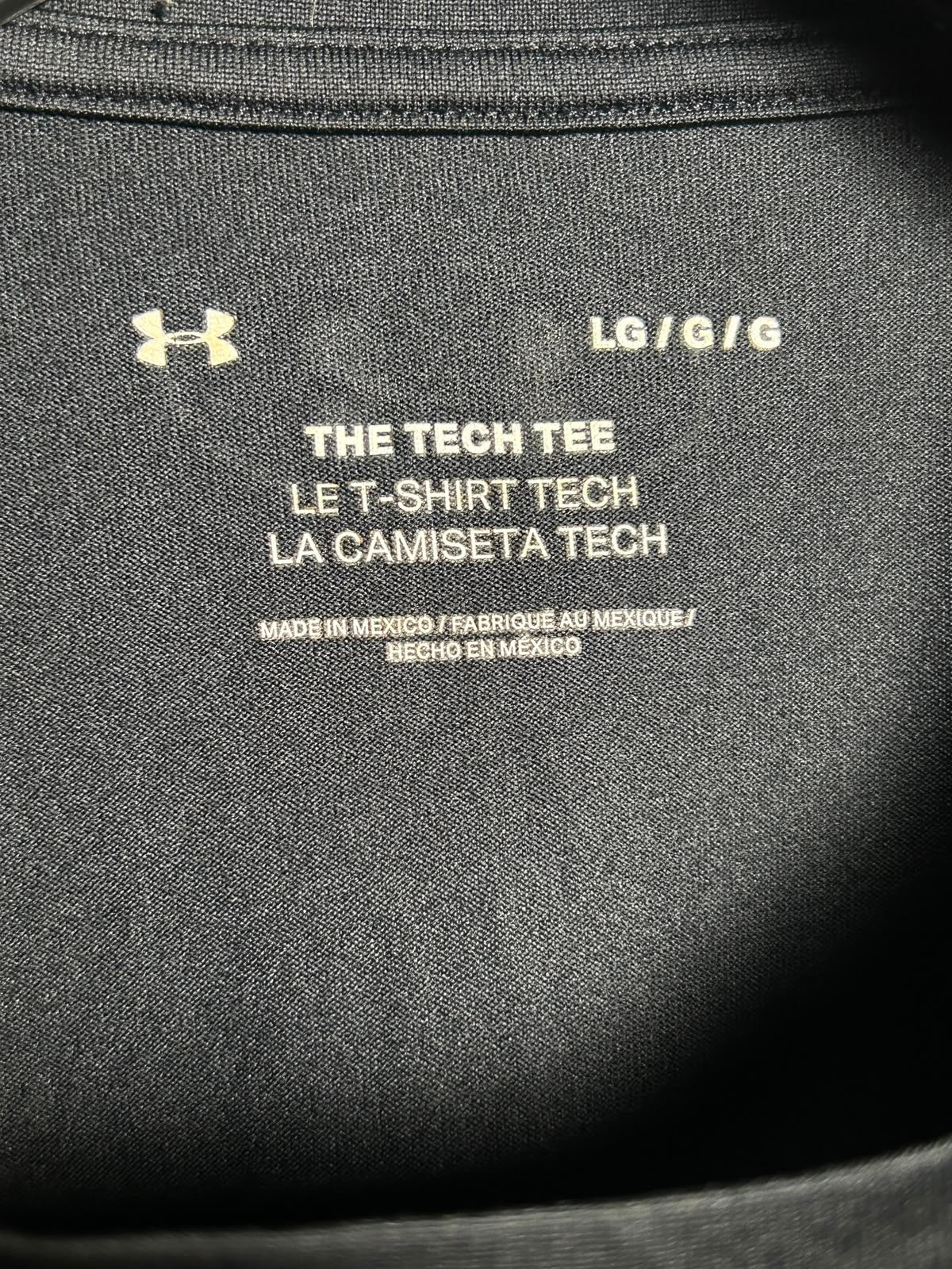 Under Armour The Tech Tee Black Round Neck - Large