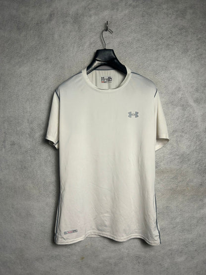 Under Armour Heat Gear White Round Neck - XL