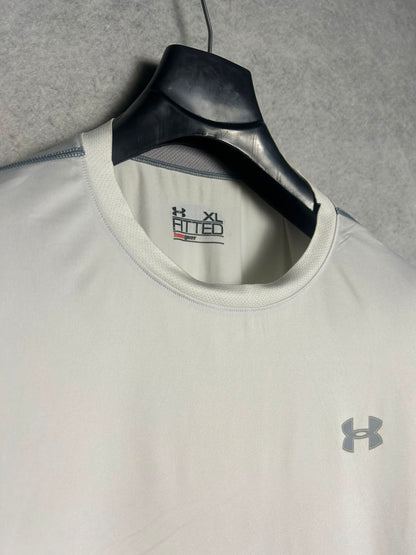 Under Armour Heat Gear White Round Neck - XL