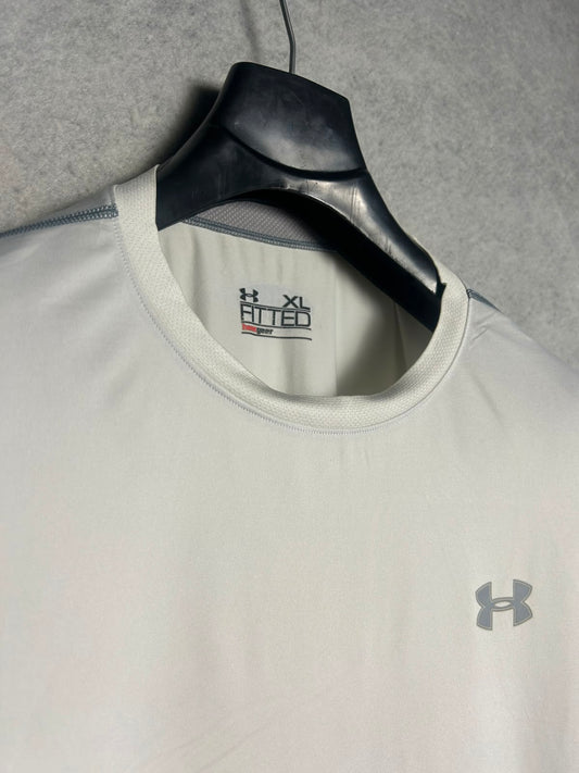 Under Armour Heat Gear White Round Neck - XL