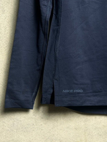 Nike Dri Fit Blue Round Neck Full Sleeves - Medium