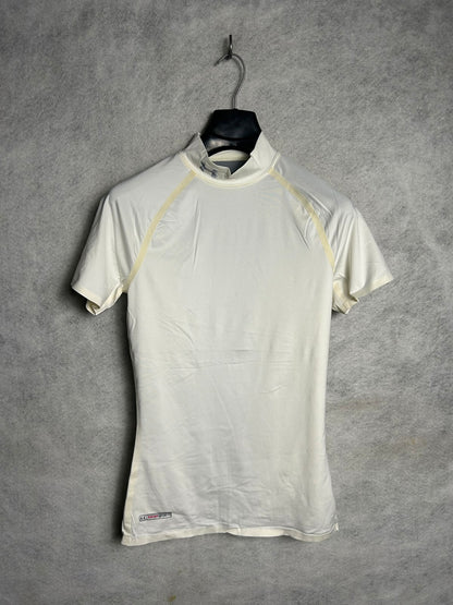 Under Armour Heat Gear Mock Neck White - Large
