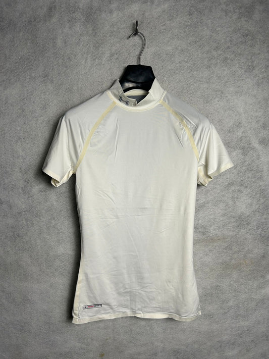 Under Armour Heat Gear Mock Neck White - Large