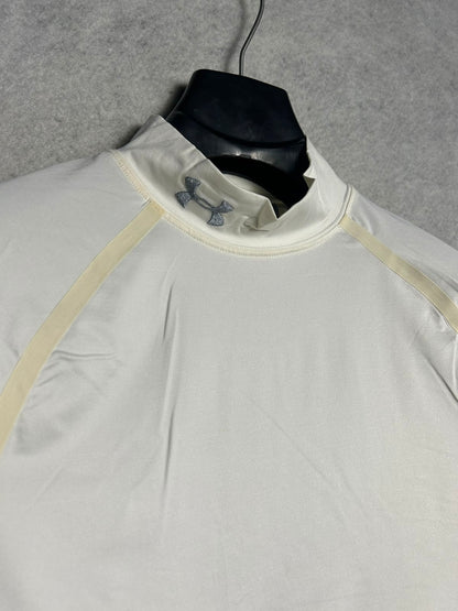Under Armour Heat Gear Mock Neck White - Large