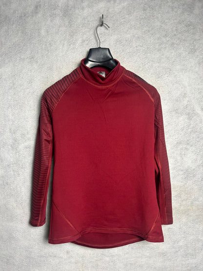 Adidas Red Full Sleeves Mock Red - Large