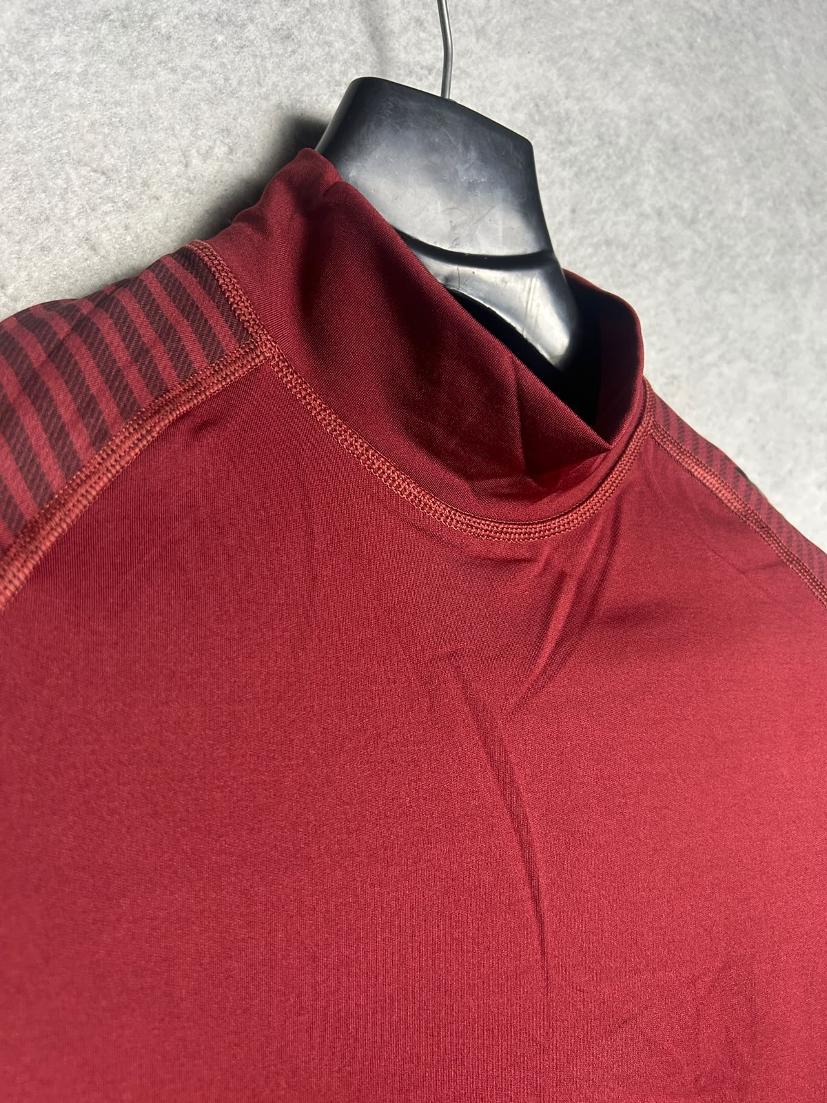 Adidas Red Full Sleeves Mock Red - Large