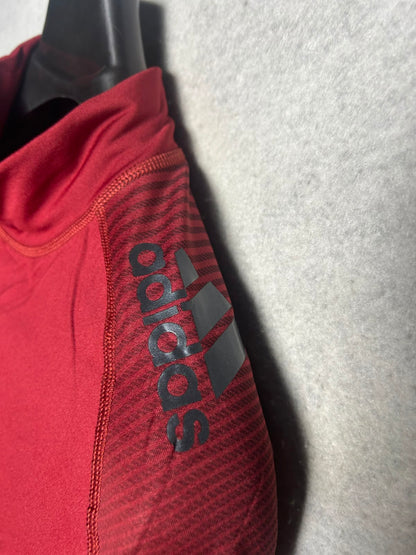 Adidas Red Full Sleeves Mock Red - Large