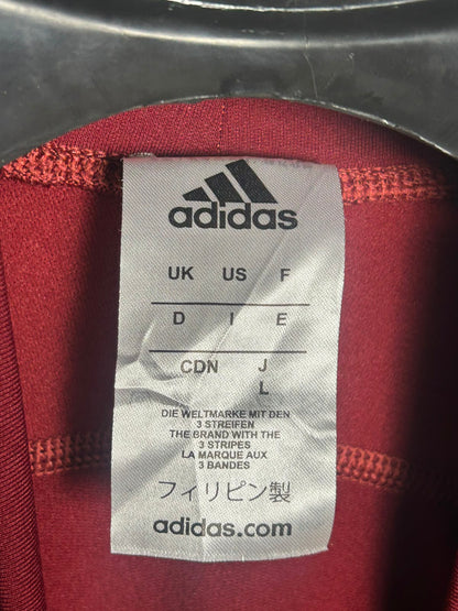 Adidas Red Full Sleeves Mock Red - Large