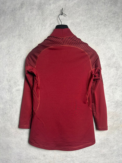 Adidas Red Full Sleeves Mock Red - Large