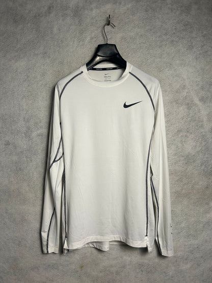 Nike Pro Dri Fit White Round Neck - XXL