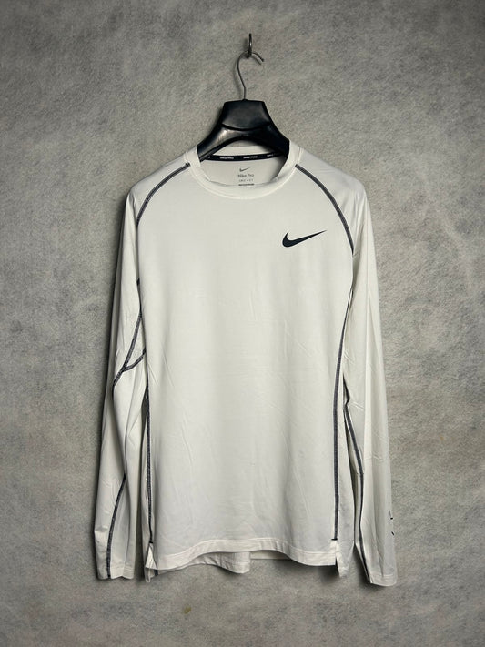 Nike Pro Dri Fit White Round Neck - XXL