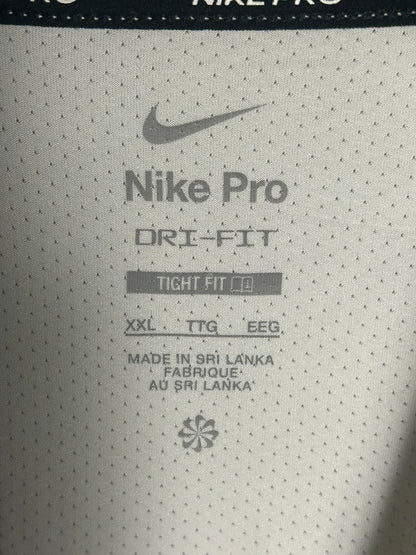 Nike Pro Dri Fit White Round Neck - XXL
