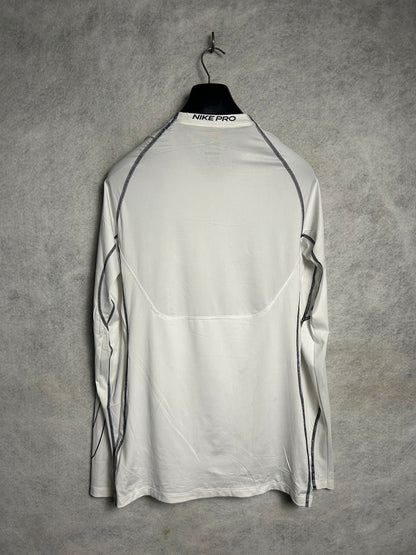 Nike Pro Dri Fit White Round Neck - XXL