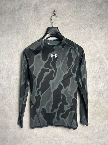 Under Armour Heat Gear Printed Full Sleeves Round Neck - Large