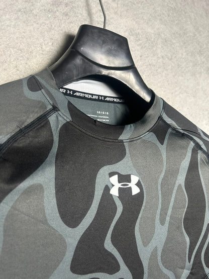 Under Armour Heat Gear Printed Full Sleeves Round Neck - Large