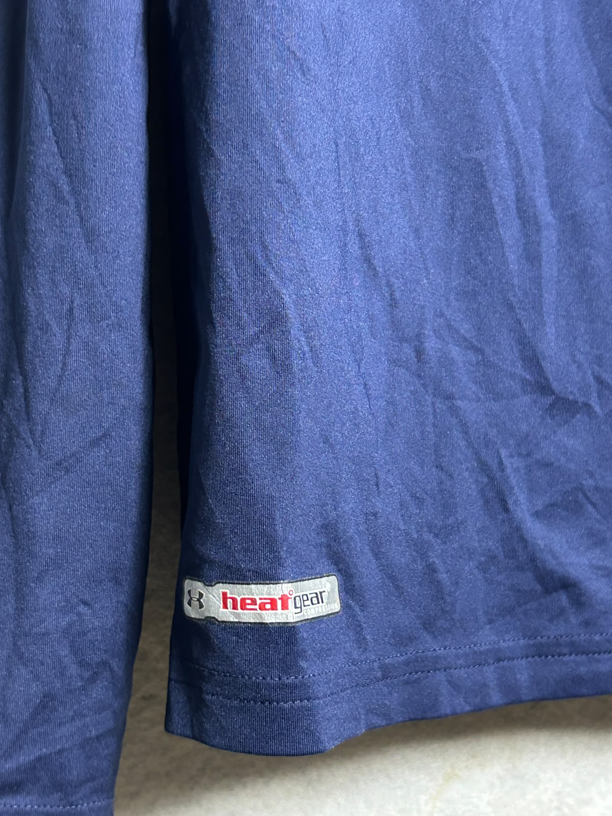 Under Armour Heat Gear Blue Round Neck Full Sleeves - 2XL